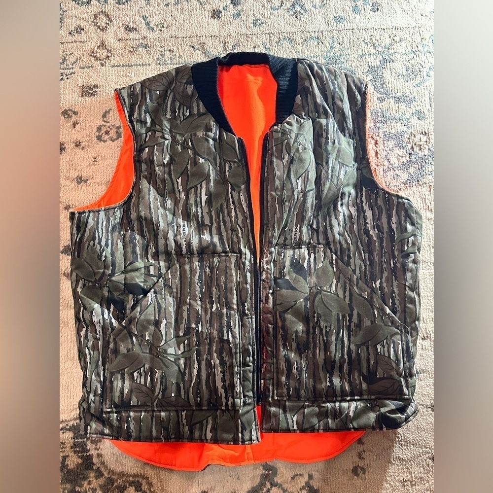 Green and brown camouflage vest